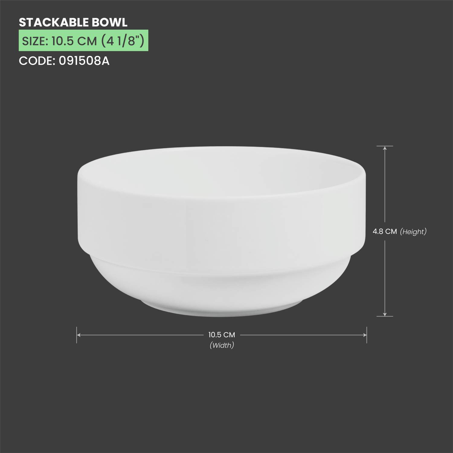 Baralee Simple Plus Stackable Bowl10.5 Cm (4 1/8")