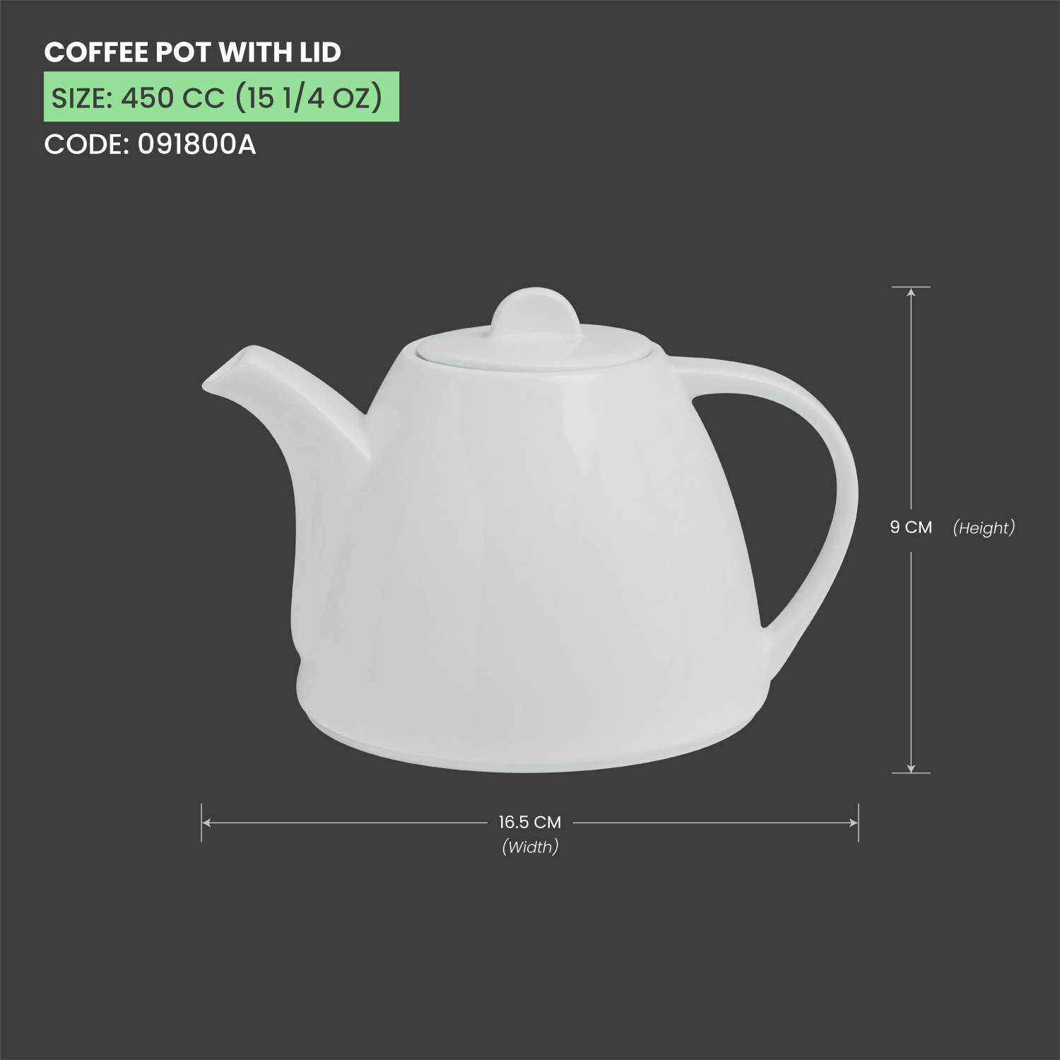 Baralee Simple Plus Coffee Pot With Lid 450 Cc (15 1/4 Oz)