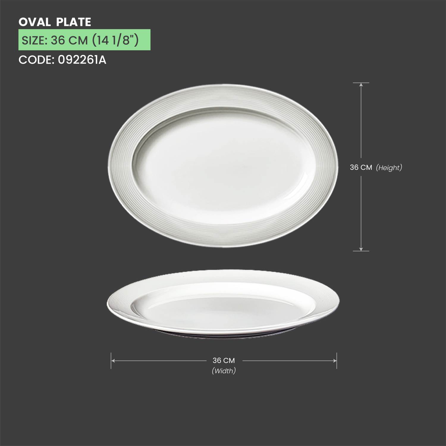Baralee Wish Oval Plate