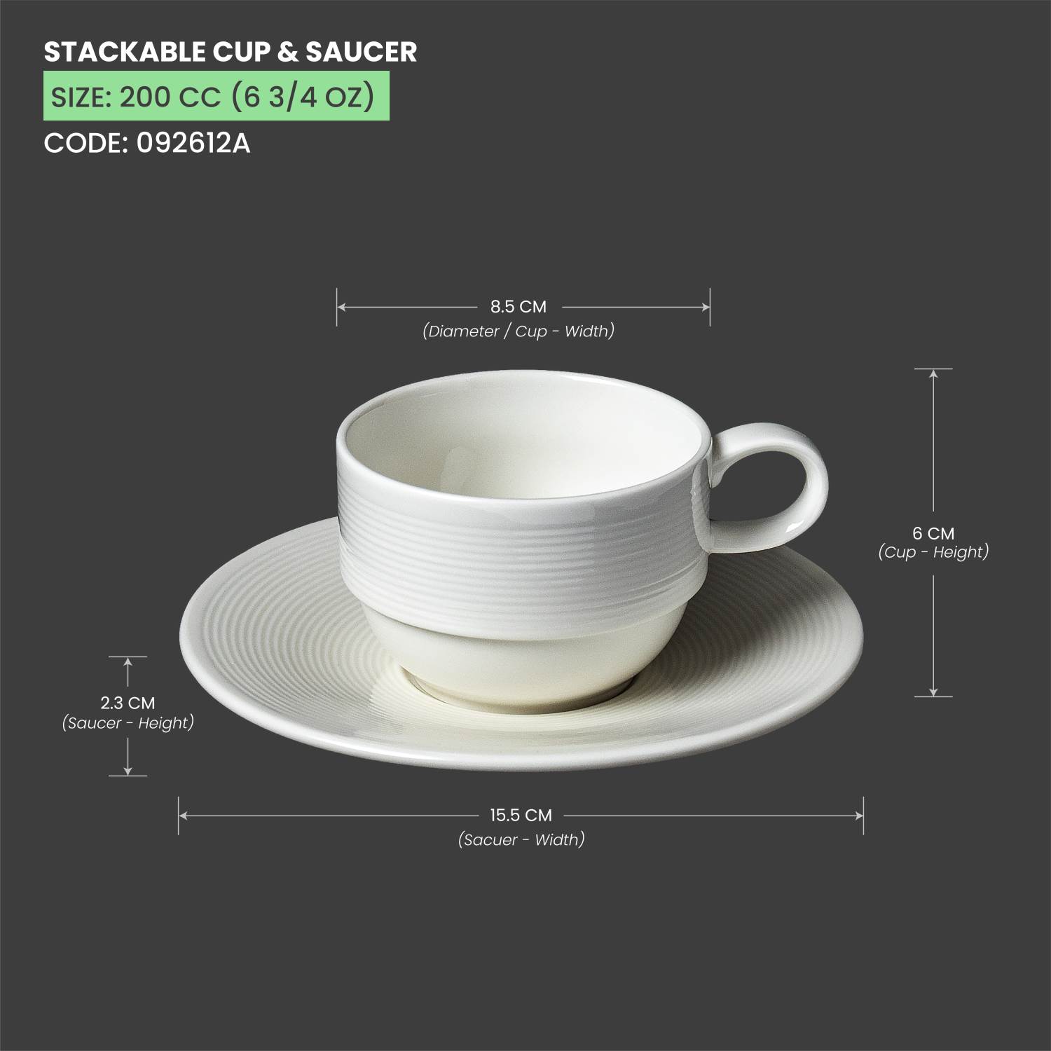 Baralee Wish Stackable Cup 200 Cc (6 3/4 Oz)