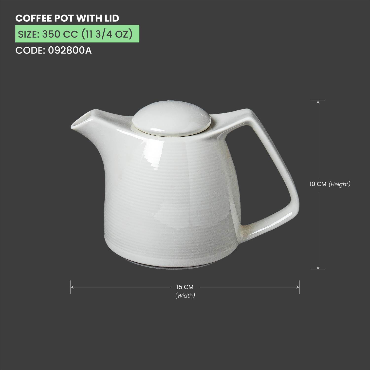 Baralee Wish Coffee Pot With Lid 350 Cc (11 3/4 Oz)