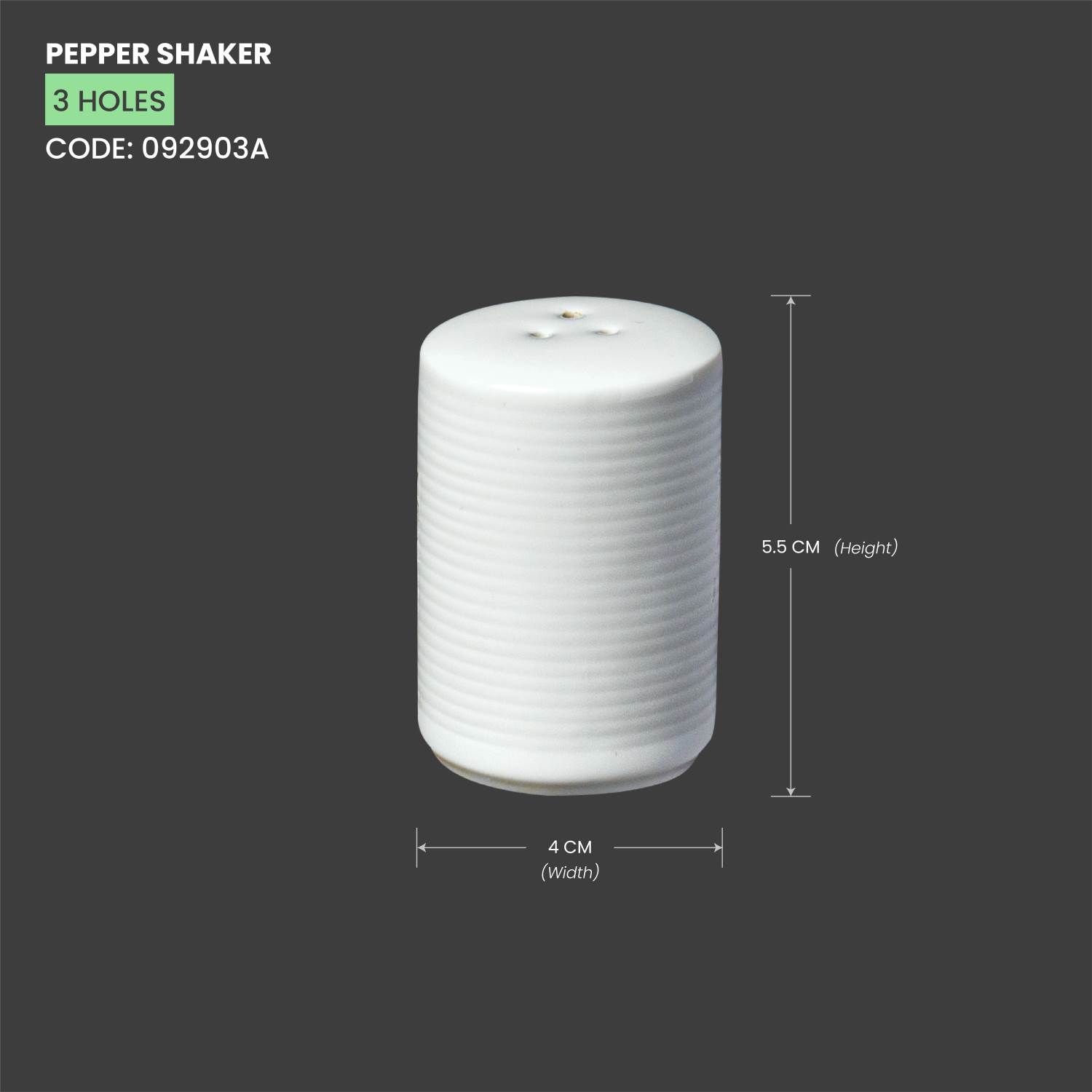 Baralee Wish Pepper Shaker (3 Holes)