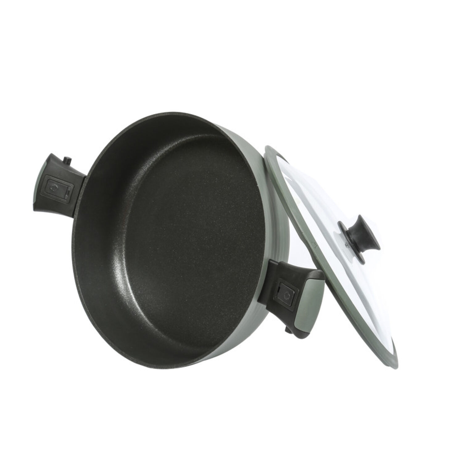 Fissman 9 Pcs Cookware Set - Non Stick Aluminium With Detachable Handles - Oven Safe Xylanplus Coating, Casserole, Frying Pan, Shallow Pot