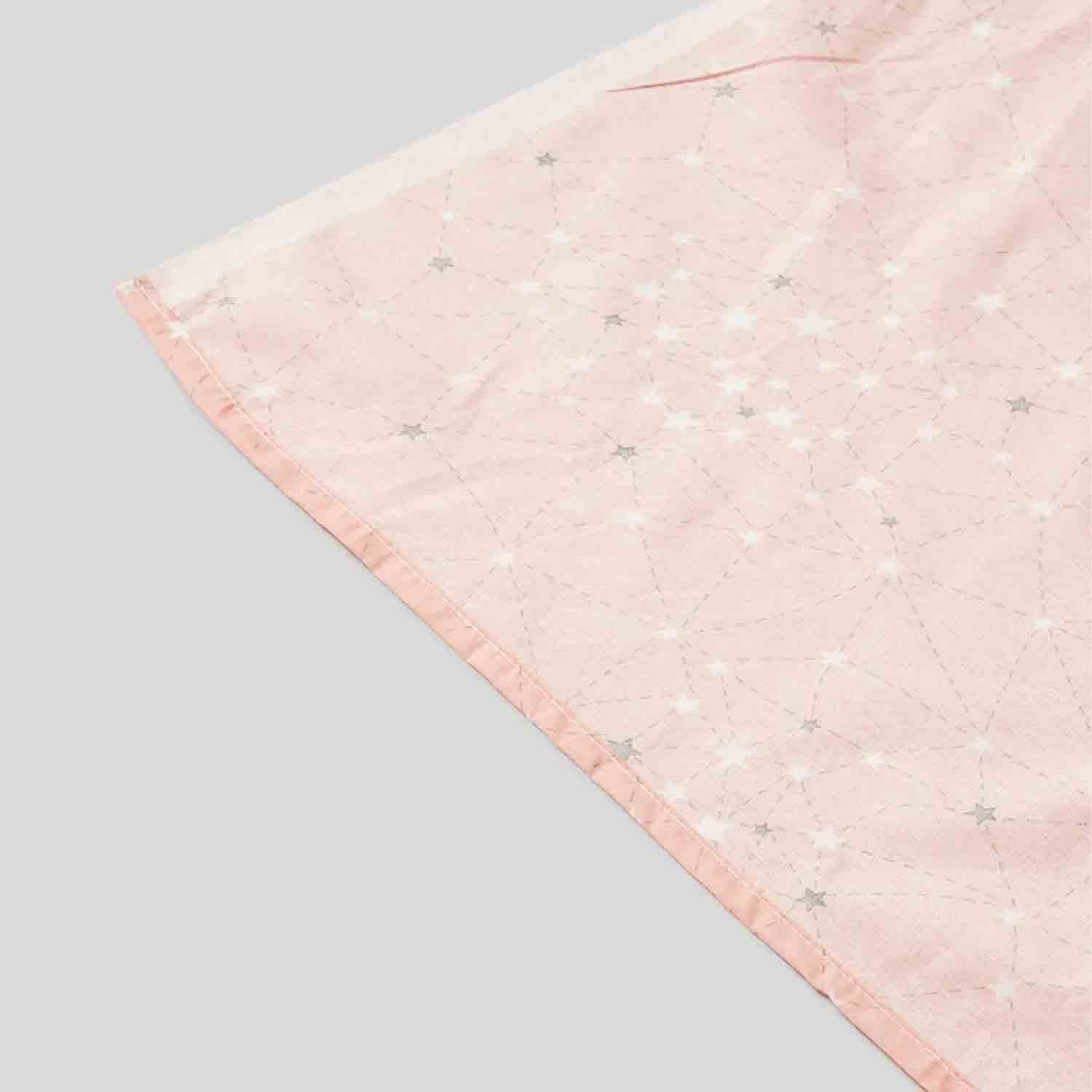 Rishahome 3-Piece Printed 180 Tc Cotton Bedsheet Set Queen Size, Premium Collection (1 Bedsheet + 2 Pillow Cases) Careys Pink