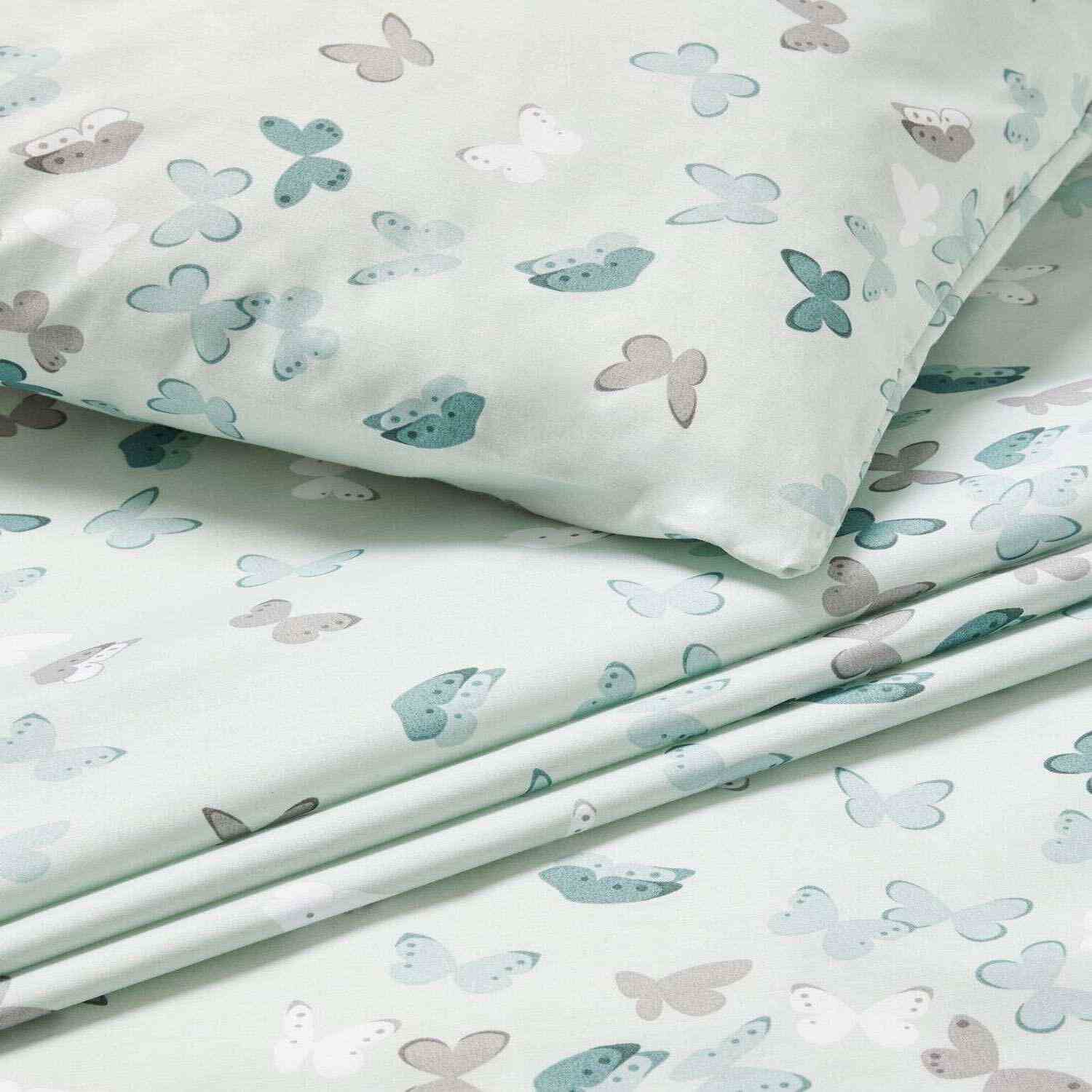 Rishahome 2-Piece Printed 180 Tc Cotton Bedsheet Set Single Size, Premium Collection (1 Bedsheet  + 1 Pillow Case) Gray Garden