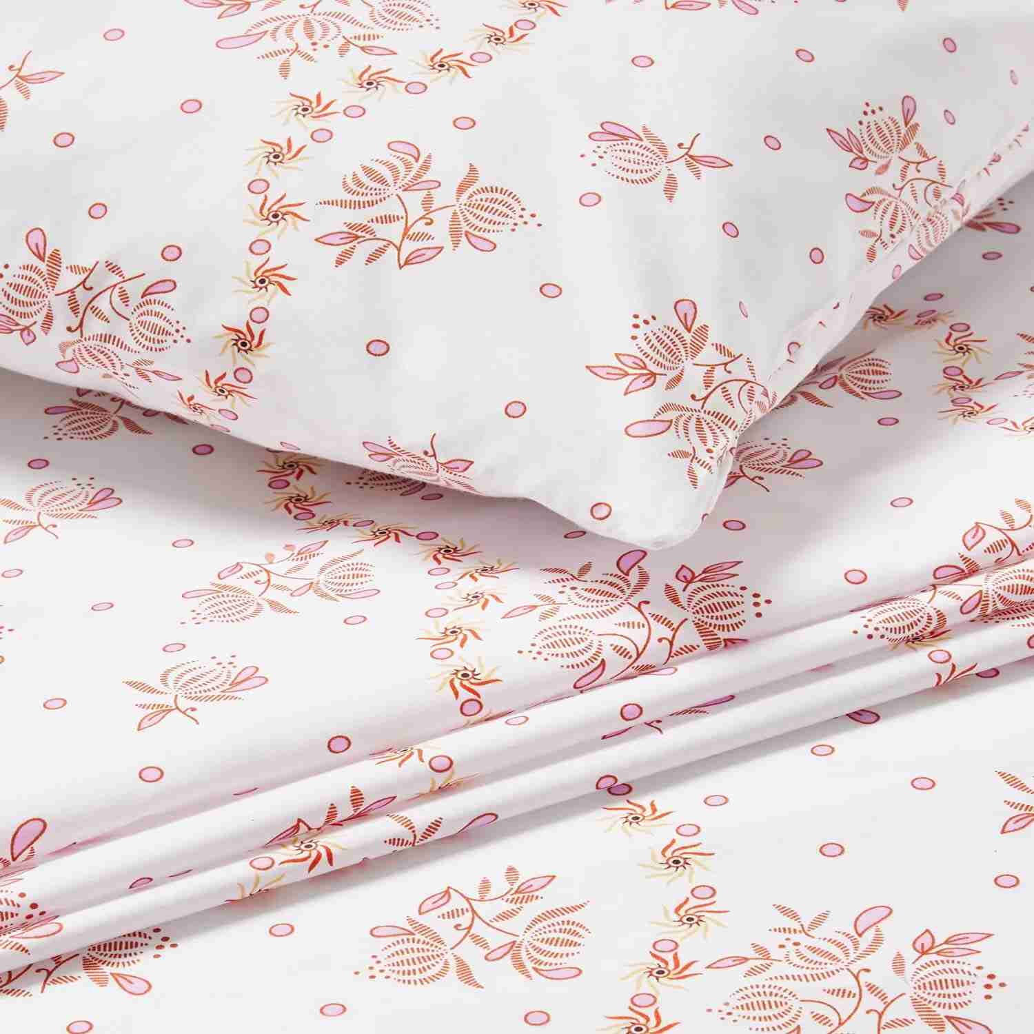 Rishahome 2-Piece Printed 180 Tc Cotton Bedsheet Set Single Size, Premium Collection (1 Bedsheet  + 1 Pillow Case) Loblolly