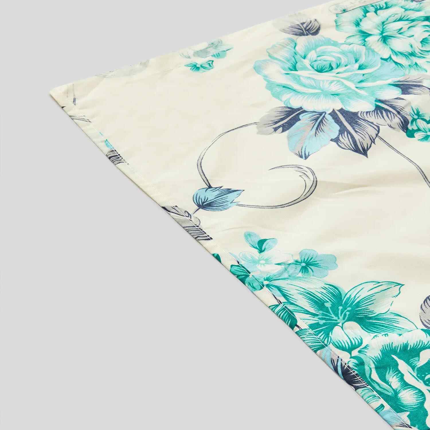 Rishahome 2-Piece Printed 180 Tc Cotton Bedsheet Set Single Size, Premium Collection (1 Bedsheet  + 1 Pillow Case) Polo Blue