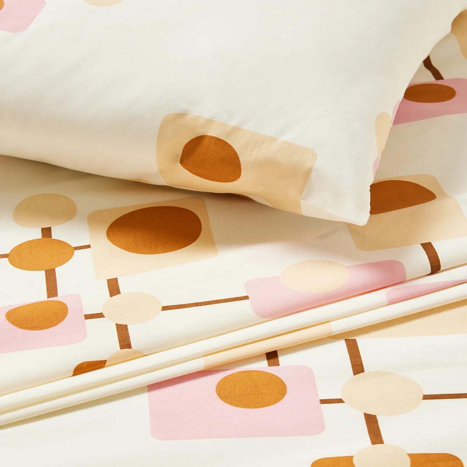 Rishahome 2-Piece Printed 180 Tc Cotton Bedsheet Set Single Size, Premium Collection (1 Bedsheet  + 1 Pillow Case) Russet