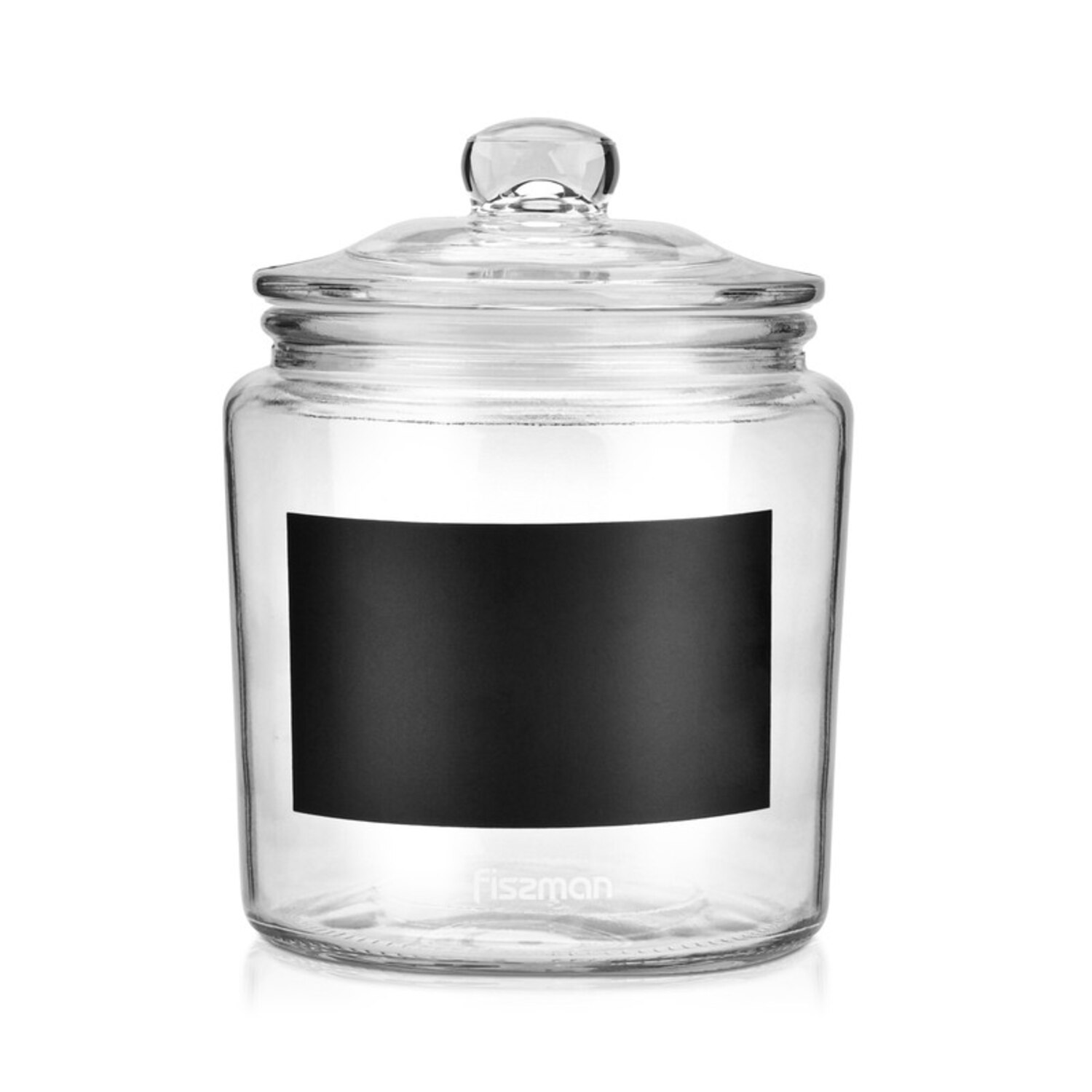 Fissman Glass Food Storage Jar Clear 11.5 X 16Cm