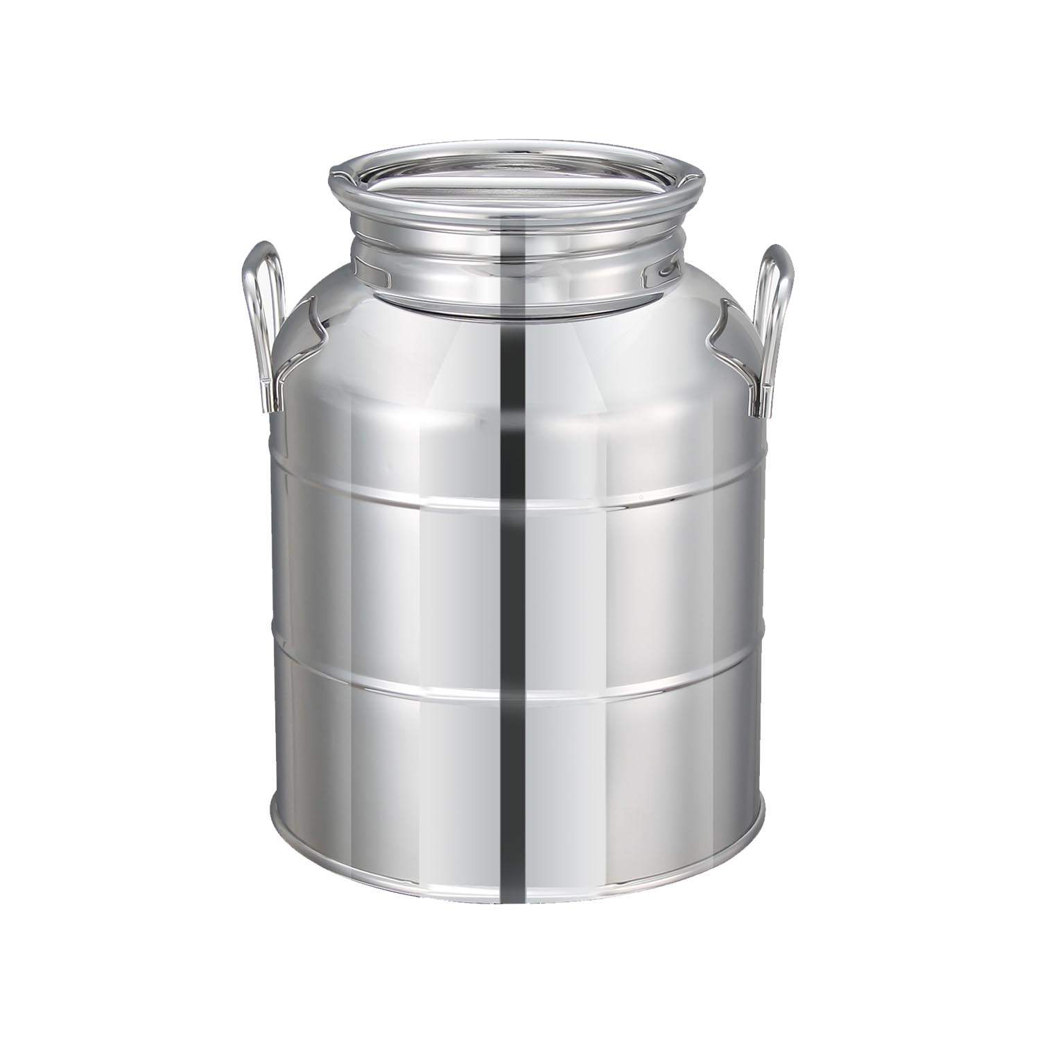 Pradeep Milk Can Without Tap Rod Handle - Stainless Steel - Silver