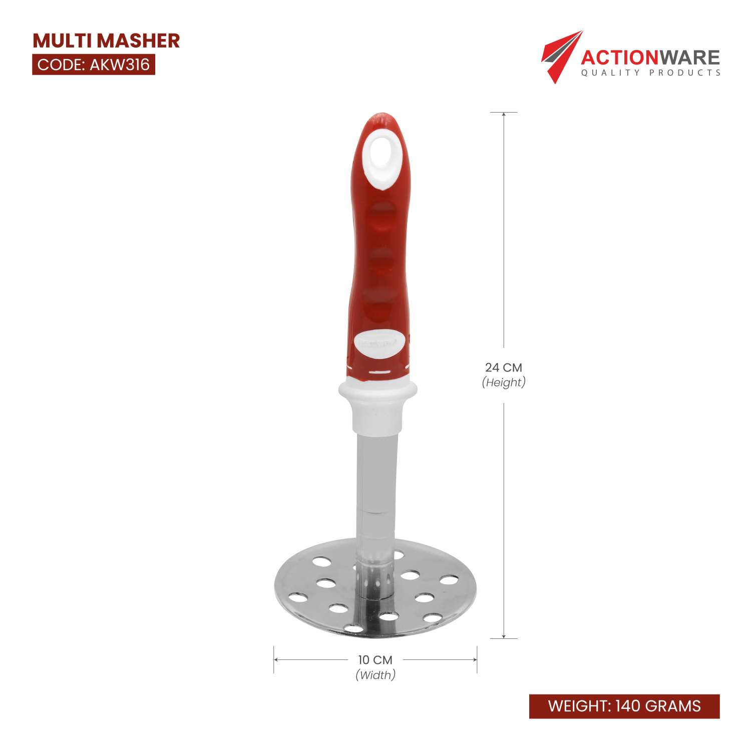 Actionware Stainless Steel Masher 