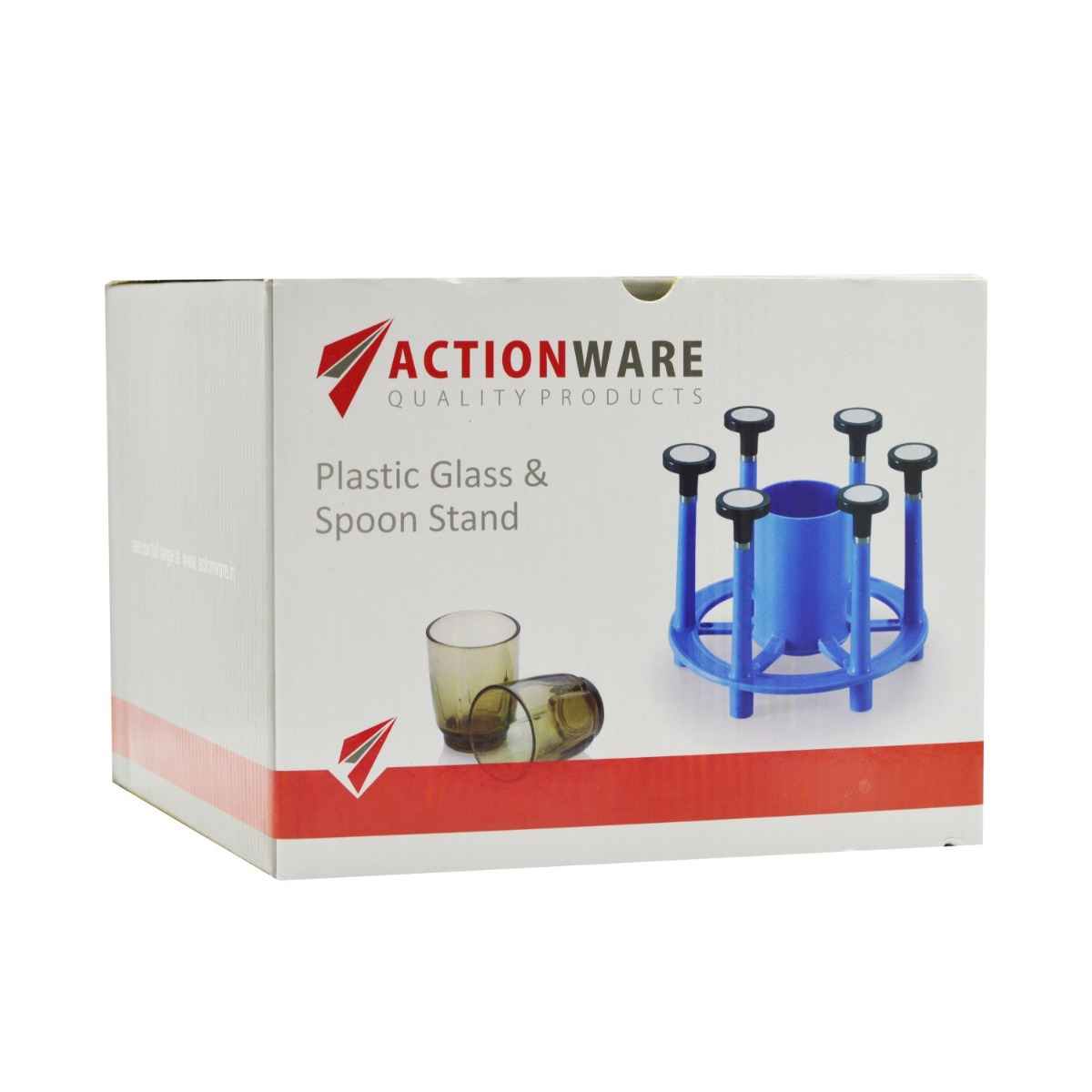 Action Plastic Spoon And Glass Stand