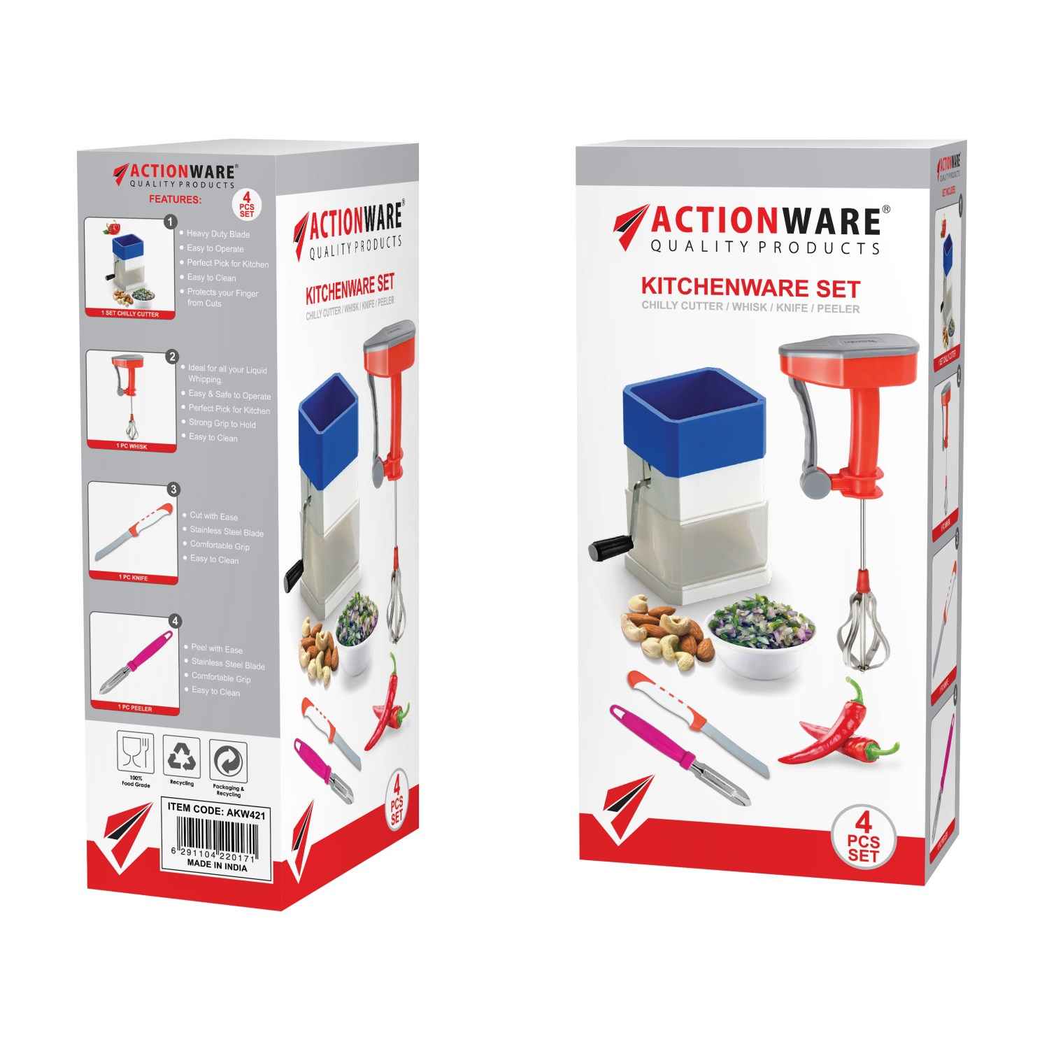 Action Kitchen Tool Accessories Gadget Set (Set Of 4)