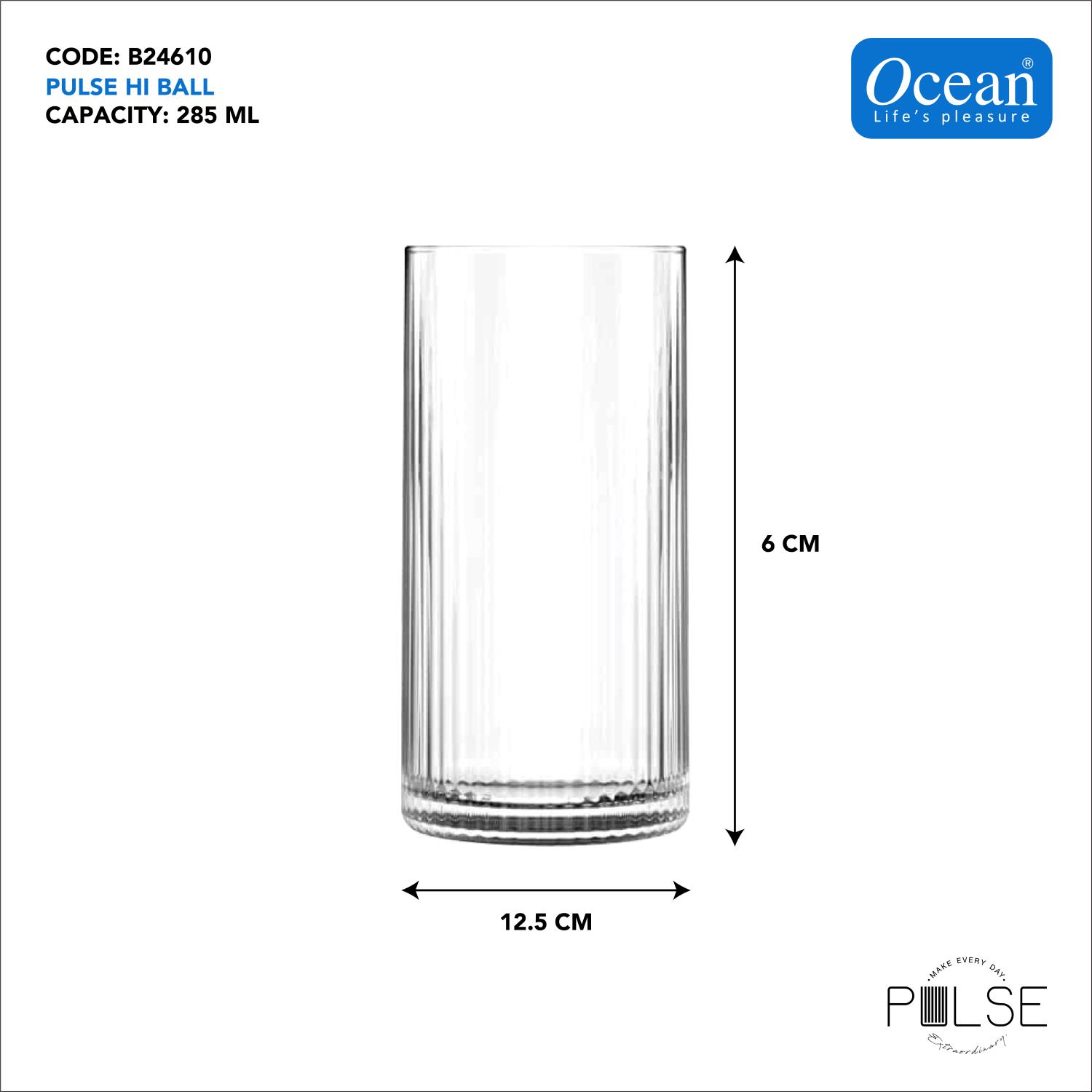 Ocean Pulse Hi Ball Glass 285Ml