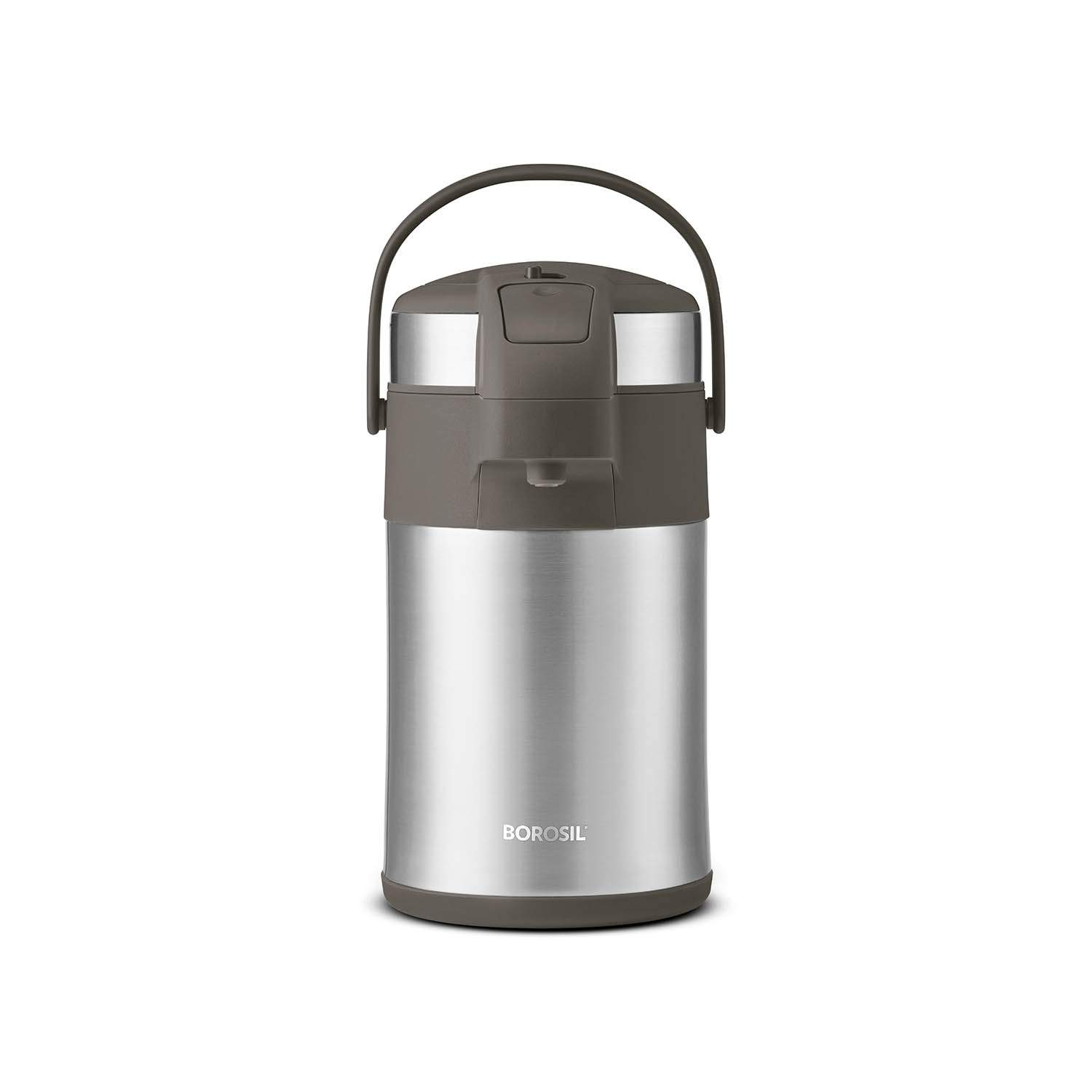 Borosil Airpot Flask - Stainless Steel - 3 Litre - BAP3000SS37