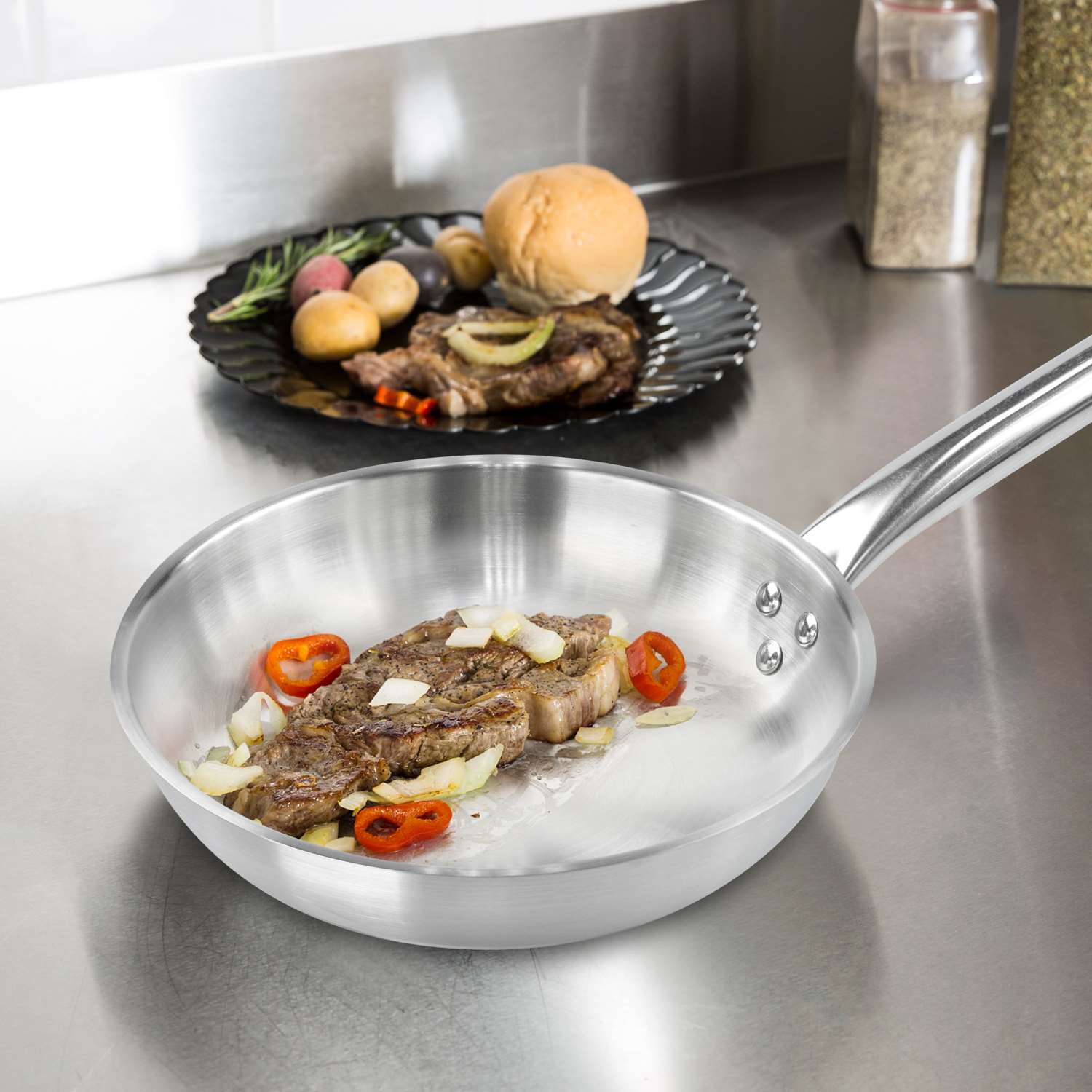 Chefset Steel Fry Pan Without Cover 28 Cm