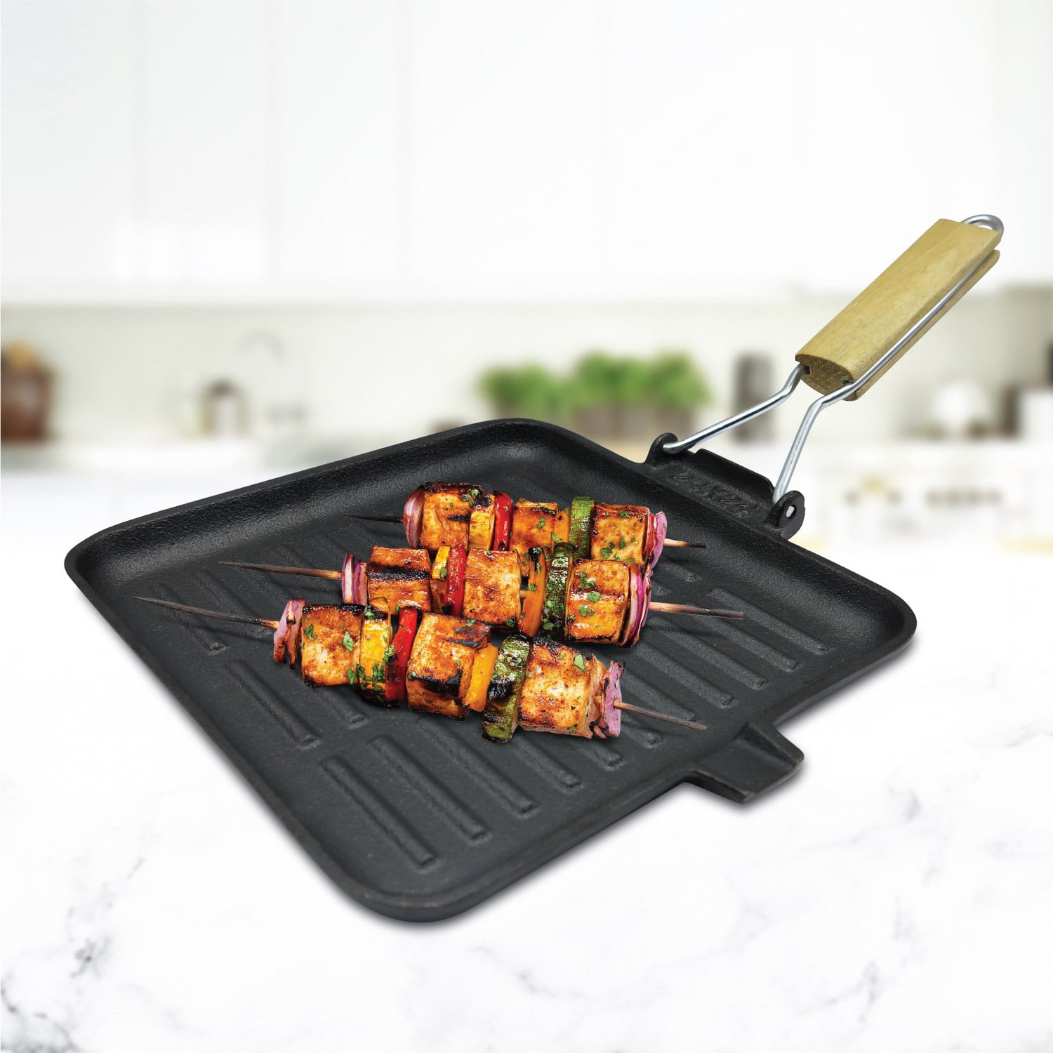 Kitchen Master Cast Iron Grill Pan, 24X24Cm, Cost16