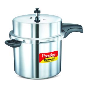 Prestige Deluxe Plus Pressure Cooker 12 Liter, Silver Mpd10705, Aluminium Material