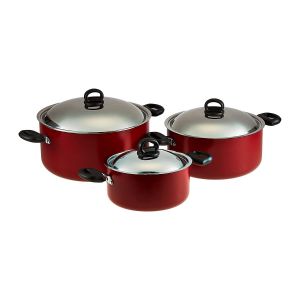 Prestige Cooking Pots Set of 6-Piece, PR20915, Red, Aluminum