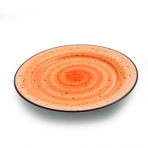 Deco. Orange Fl. Plate 10" / 25Cm