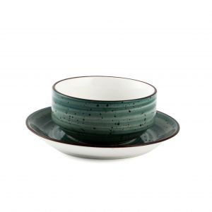 Deco. Green Soup Cup & Saucer 220 Ml