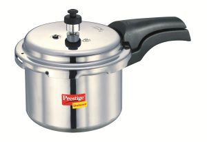 Prestige Aluminum Deluxe Plus Pressure Cooker 3 Liter, Silver Mpd10701