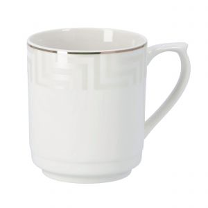11Oz Bone Wave Coffee Mug - Large Coffee & Tea Mug, Traditional Extra Large Tea Mug, Thick Wall Small Portable Mug | Curved Loop Handle | Ideal For Hot & Cold Drinks