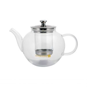 1200 Ml Glass Tea Pot With Stainless Steel Strainer