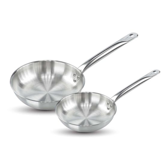 Chefset Stainless Steel Fry Pan Set of 2 - 4