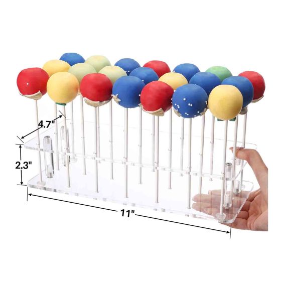 Cake Pop Display Stand 21 Hole Clear Acrylic Cake Pop Stand - 2