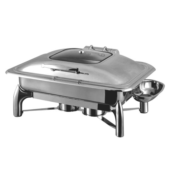 Chefset S/S Rect. Hydraulic Chafing Dish-steel-9 Liter - 3