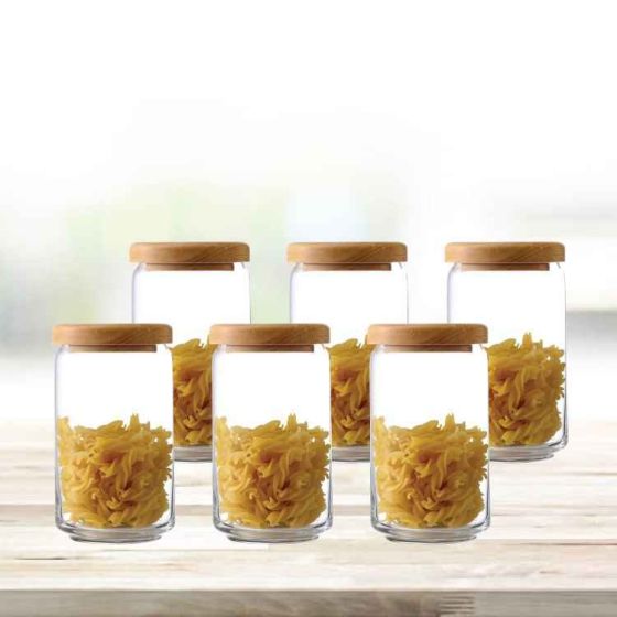 Ocean Wooden Pop Jar Set Of 6 - 4