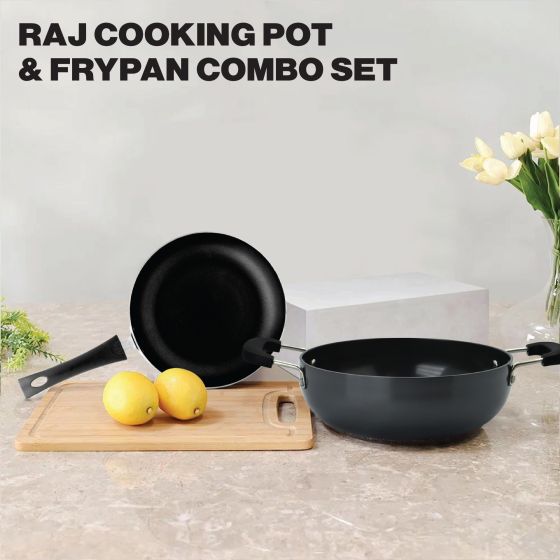 RAJ Cooking Pot and Frypan Combo Set - 1