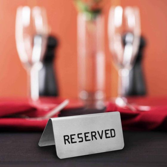 Raj Catering Reserved Sign Plate, Silver, 7.5 cm, CSP003 - 5