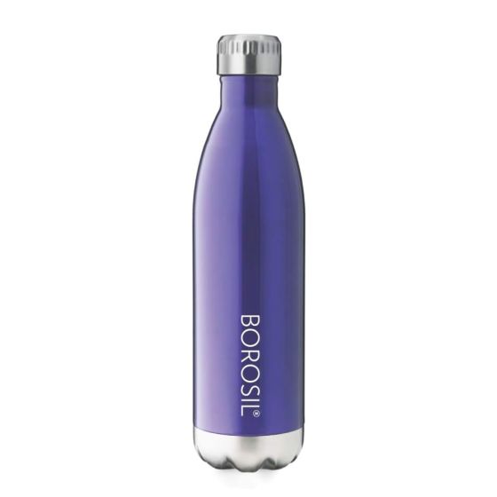 Borosil Vacuum Bolt Bottle Blue - 500 ML - 6