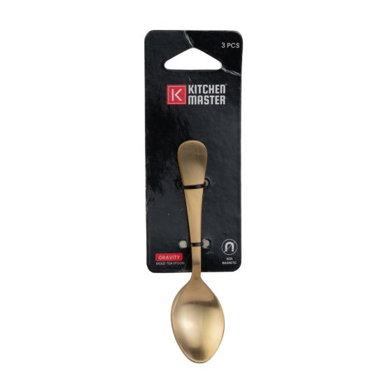 Kitchen Master Gold Tea Spoon, 3Pc Pack, Gravity - 6