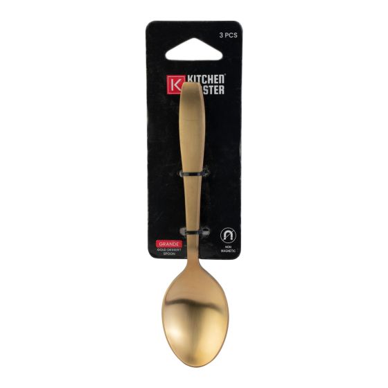 Kitchen Master Gold Dessert Spoon, Km0105, 3Pc Pack, Grande - 6