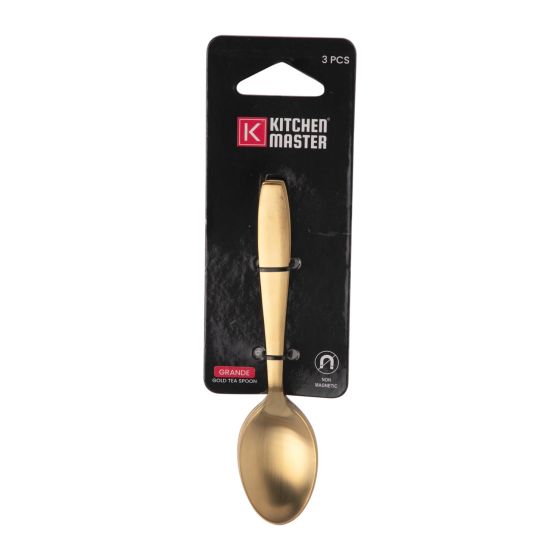 Kitchen Master Gold Tea Spoon, 3Pc Pack, Grande - 6