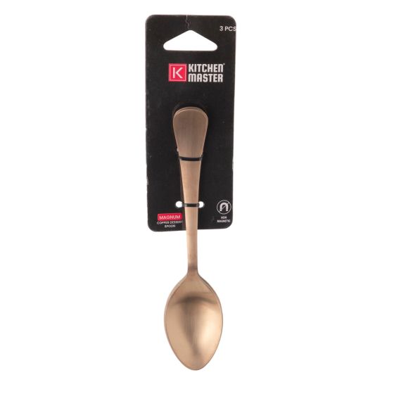 Kitchen Master Copper Dessert Spoon, Km0110, 3Pc Pack, Magnum - 6