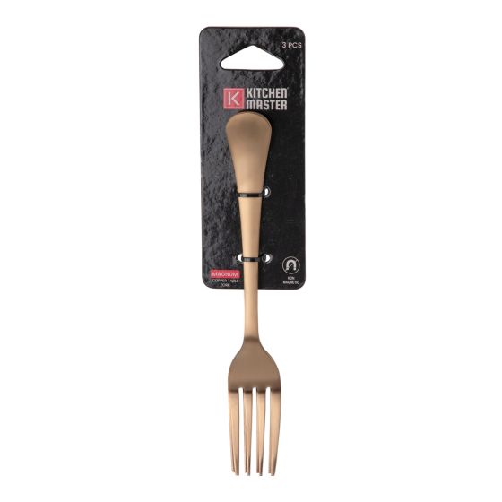 Kitchen Master Copper Table Fork, Km0110Tf, 3 Pc Pack, Magnum - 6