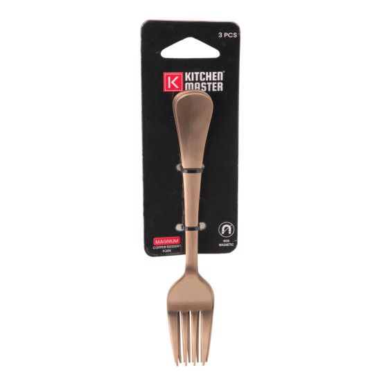 Kitchen Master Copper Dessert Fork, 3Pc Pack - 6