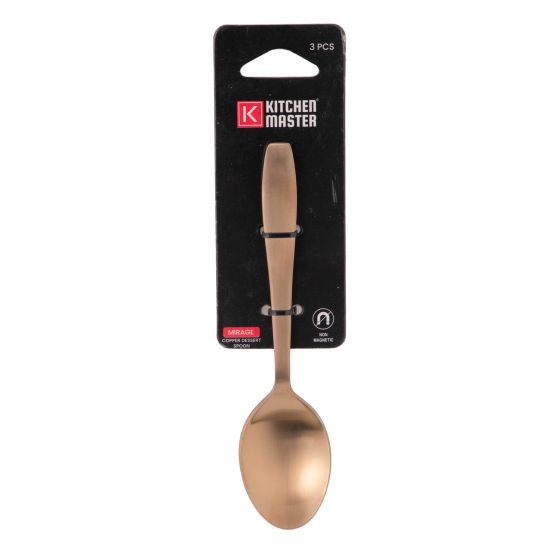Kitchen Master Copper Dessert Spoon, Km0115, 3Pc Pack, Mirage - 6