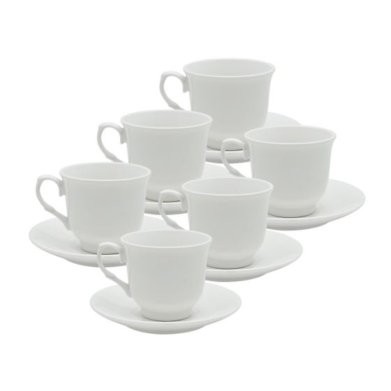 Pearl Cup And Saucer 12 Pcs Set 90Ml - Black - 6
