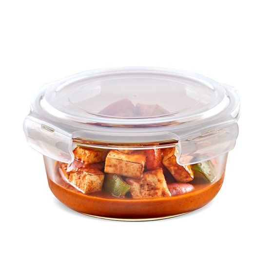 Borosil Klip-N-Store Round Glass Storage Container With Air Tight Lid 240 Ml - 2