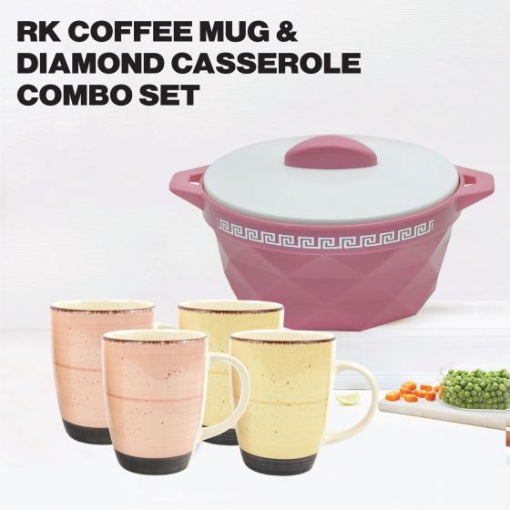 RK Coffee Mug and Diamond Casserole Combo Set - 1