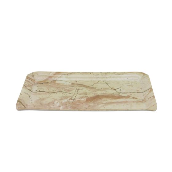 Rk Rectangular Small Tray Beige Static Gold - 5