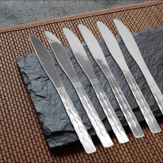 Raj Steel Dessert Knife Set (Set Of 6) - 6
