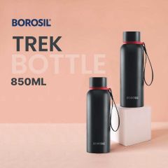 Borosil Vaccum Trek Bottle Black 850Ml Double Combo