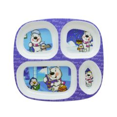 Dinewell Kids Rectangle Plate Study Time   10.3''X9.5''