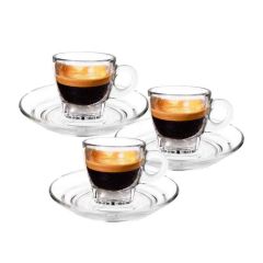 Ocean Caffe Espresso Cup & Saucer Set 70 Milliliter Set Of 6